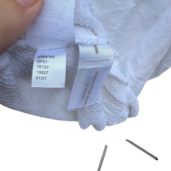 Loft Embroidered Puff Sleeve White Shift Dress Size S - Bohemian/Floral/Cottage - Picture 8 of 10